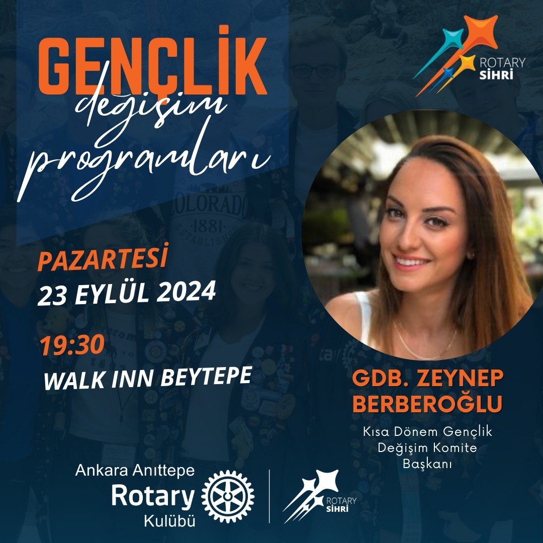 Gençlik Değişim Komite Başkanı GDB. Zeynep Berberoğlu'nu konuk edeceğiz