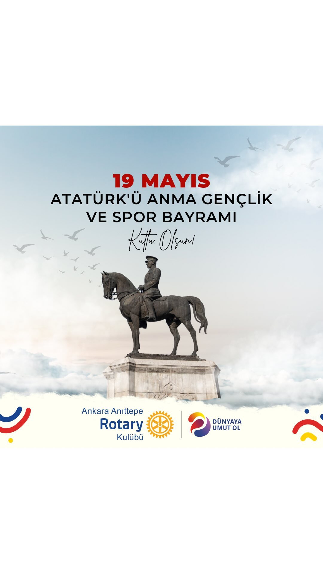 19 Mayıs Atatürk'ü Anma Gençlik ve Spor Bayramımız kutlu olsun!