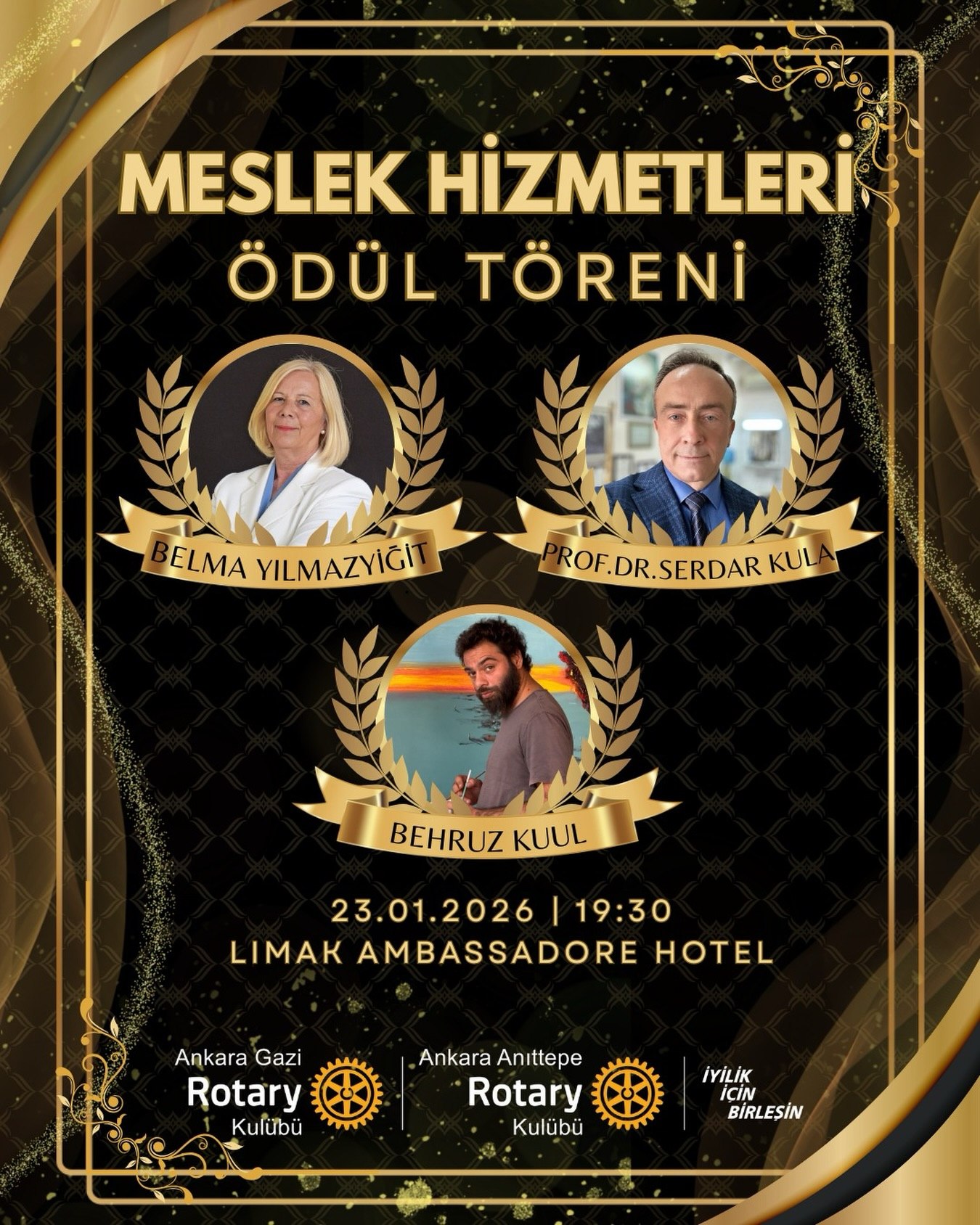 Cuma günü saat 19.30’da Limak Ambassadore Hotel’de gerçekleştirilecektir