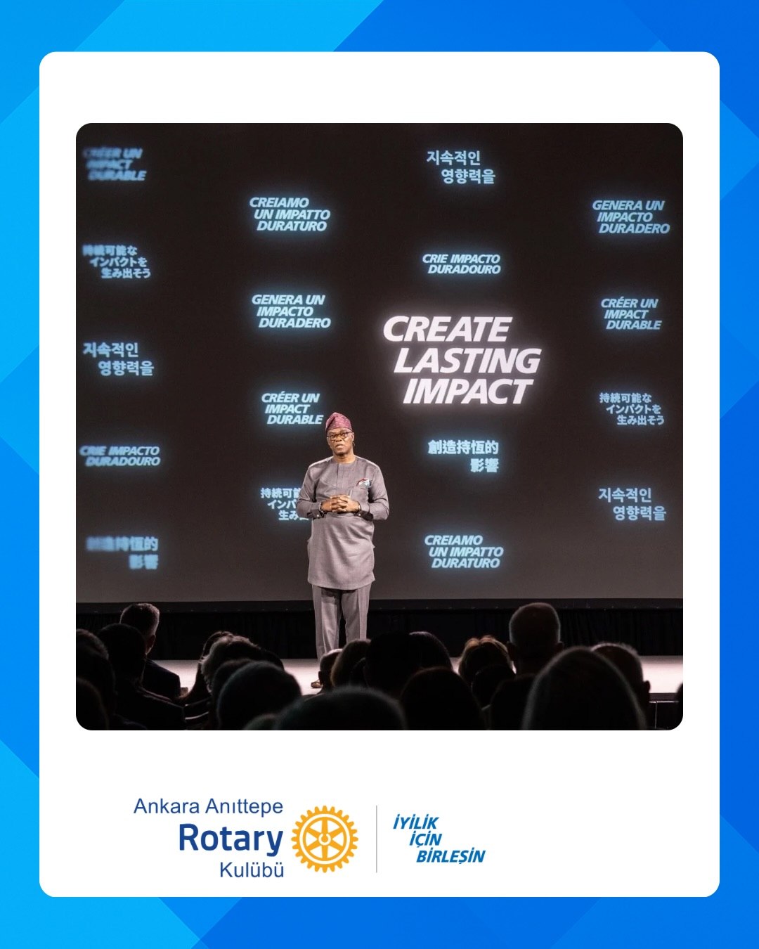 Mesajını Create Lasting Impact / Kalıcı Etki Bırak olarak açıkladı