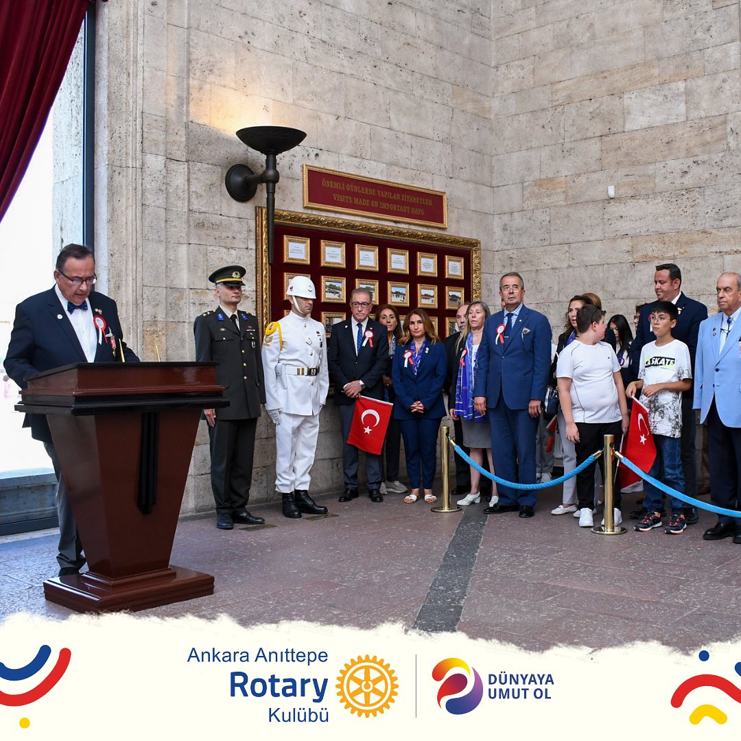 Türk Rotaryenleri olarak 2023-24 Dönem açılışı sebebiyle Anıtkabir ziyareti…