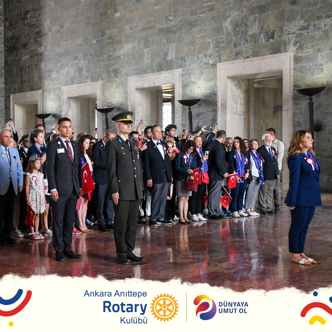 Türk Rotaryenleri olarak 2023-24 Dönem açılışı sebebiyle Anıtkabir ziyareti…