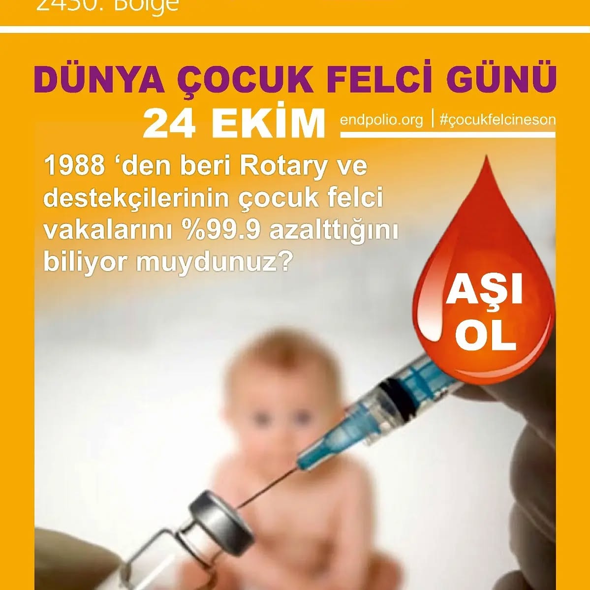 24 Ekim Dünya Çocuk Felci Günü