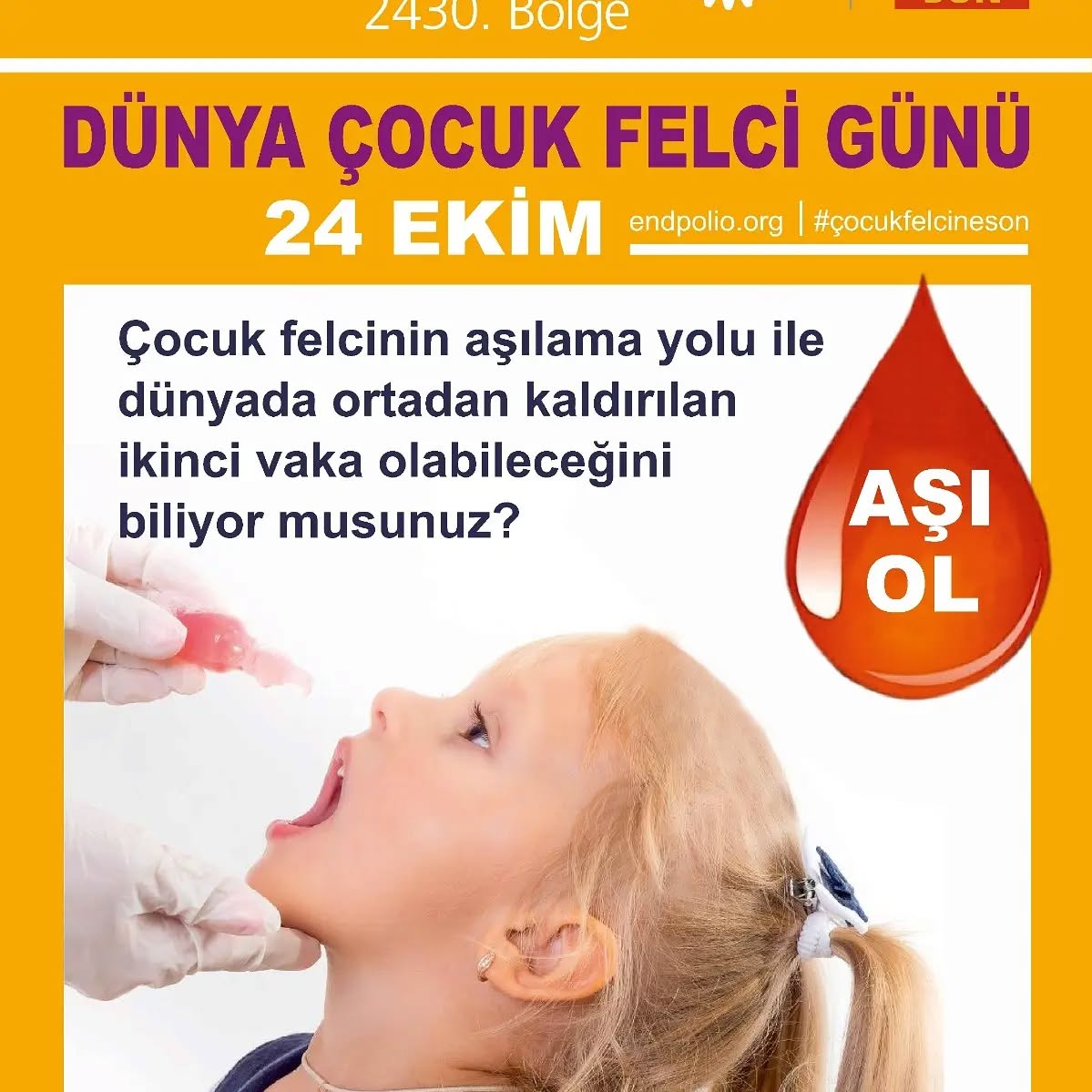 24 Ekim Dünya Çocuk Felci Günü